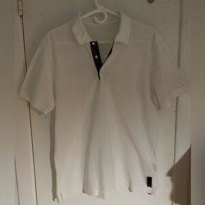 Fendi Classic White Polo with Black & Brown Details